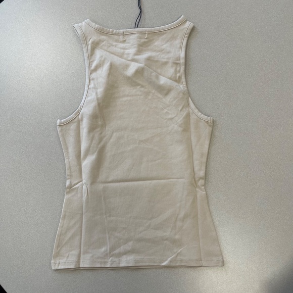 WeWoreWhat Beige Ribbed Crewneck Tank - Small - NWT - Picture 2 of 5